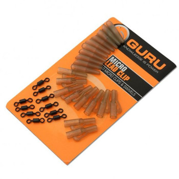 GURU MICRO LEAD CLIP, SWIVEL & TAIL RUBBERS (GLC) 