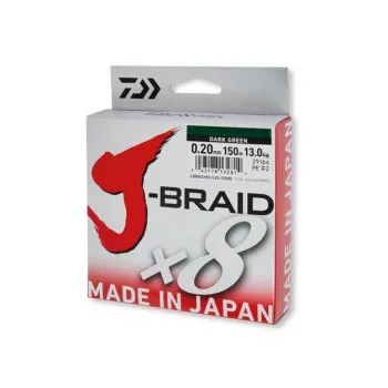 J-BRAID X8 0.20mm 150m CHARTREUSE (12750-020) 