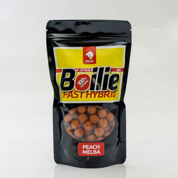 FAST HYBRID BOILIE 1kg 14mm - PEACH MELBA 