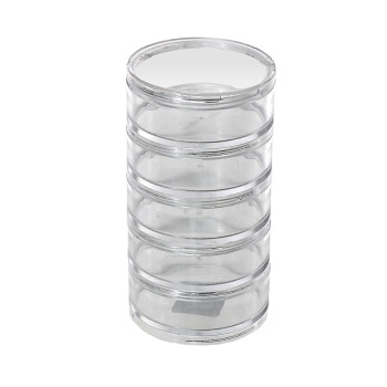 PLASTIC BOX ROUND CASE L Clear 