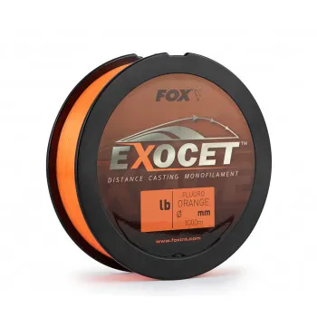 Exocet Fluoro Orange Mono 0.26mm 10lb / 4.9kg (1000m) (CML176) 