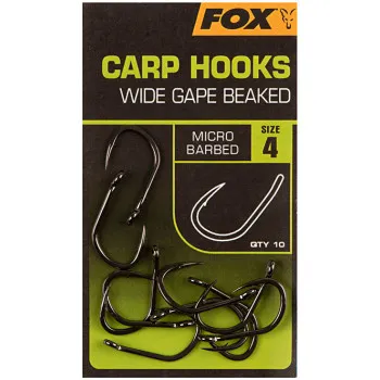 Fox Carp Hooks - Wide Gape - size 6  (CHK229) 