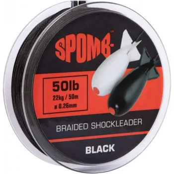 Spomb braided leader 22kg / 50lb 50m BLACK (DBL002) 