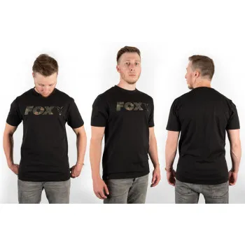 Fox Black / Camo print T - L (CFX021) 