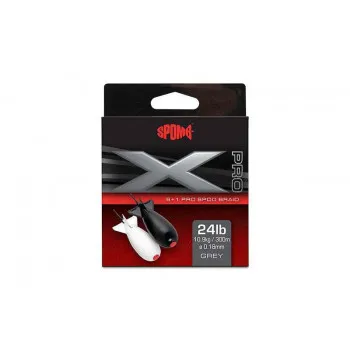 Spomb X Pro Braid Grey 8+1 300m 0.18mm (DBL004) 