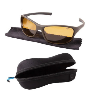 SUNGLASSES WRAPS MATT GREEN FRAME/YELLOW LENS MK2 (K4D08) 