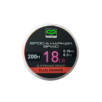 DELIGTH SPOD & MARKER BRAID X8 FLUO ORANGE x8 0.18mm 18lb 200m (CPDTSM18) 