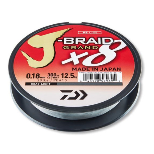 J-BRAID GRAND X8 0.28mm 135m GRAY-LIGHT (12793-028) 