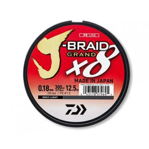 J-BRAID GRAND X8 0.28mm 135m GRAY-LIGHT (12793-028) 