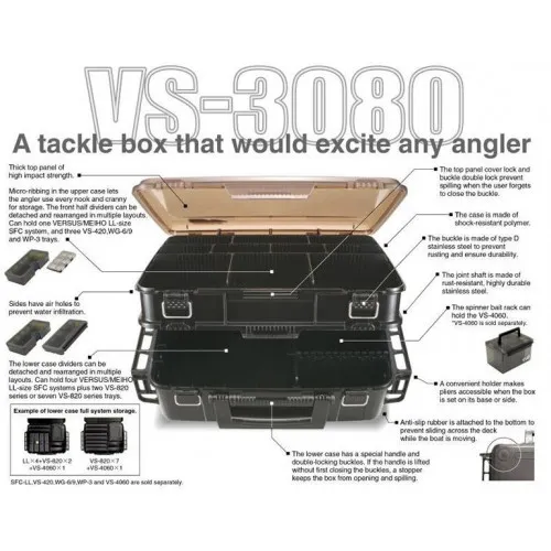 PLASTIC BOX VS-3080 Black 