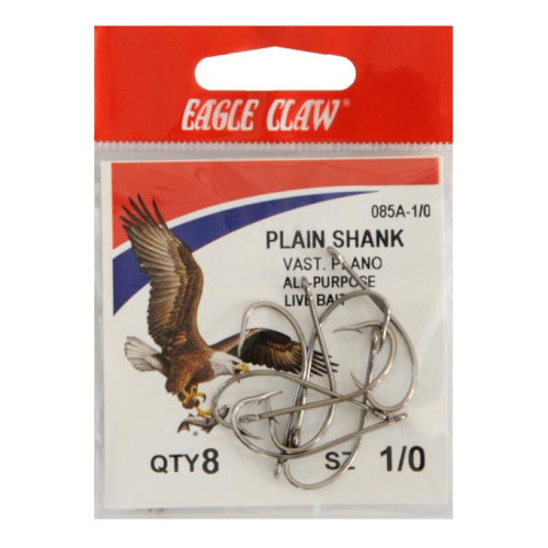 PLAIN SHANK OFFSET HOOK NICKEL #1/0 - 085AH-1/0 