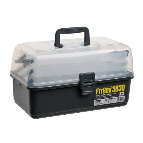 PLASTIC BOX FIT BOX 3030 (=NEW TROUT 3030) Gray 