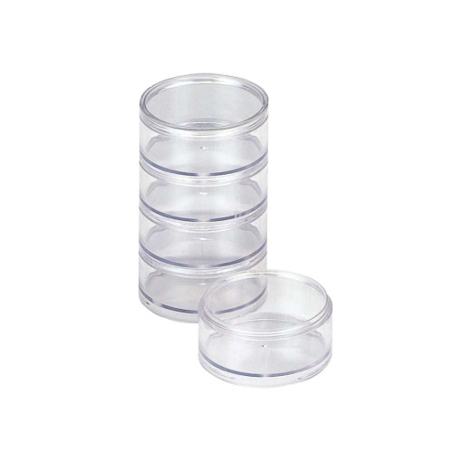 PLASTIC BOX ROUND CASE L Clear 