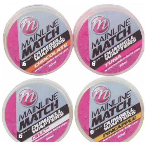 MATCH DUMBELL WAFTERS 6mm ORANGE CHOCOLATE (M3109) 