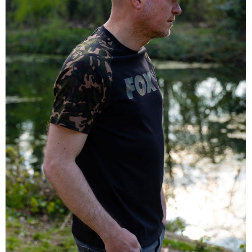 Fox Black / Camo Raglan T - M (CFX104) 