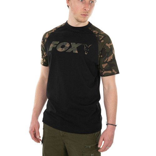 Fox Black / Camo Raglan T - XL (CFX106) 