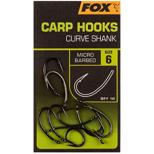 Fox Carp Hooks - Curve Shank - size 6 (CHK233) 