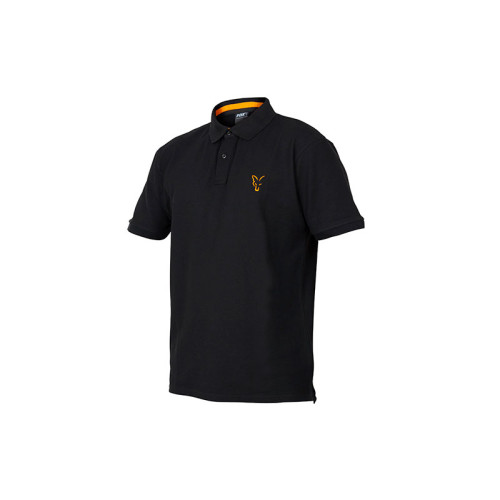 Fox collection Black / Orange polo shirt - M (CCL074) 