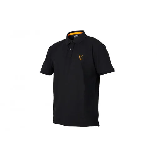 Fox collection Black / Orange polo shirt - M (CCL074) 