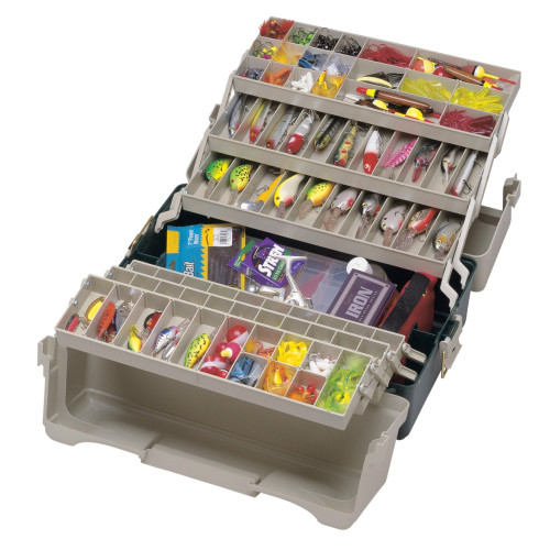 HIP ROOF TACKLE BOX 6-TRAY GRN./SANDSTONE (PMC861600) 