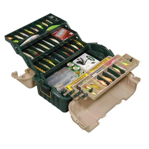 HIP ROOF TACKLE BOX 6-TRAY GRN./SANDSTONE (PMC861600) 