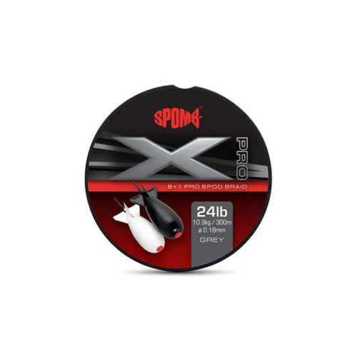 Spomb X Pro Braid Grey 8+1 300m 0.18mm (DBL004) 
