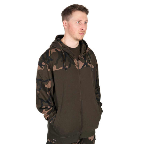 LW Khaki / Camo Split Zip Hoody LARGE (CFX299) 