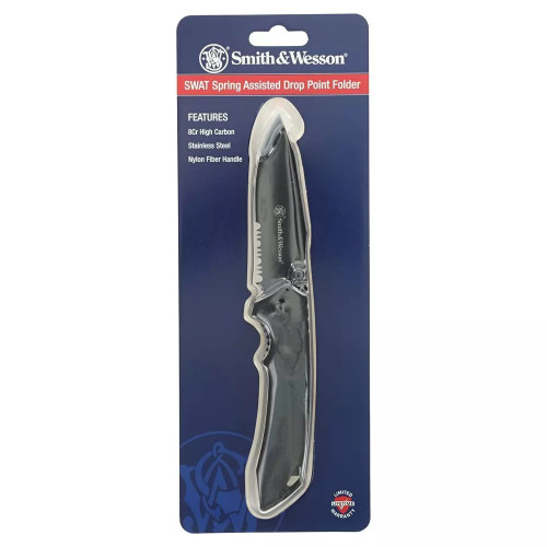 Smith & Wesson sklopivi dzepni noz Serrated Clip point blister 