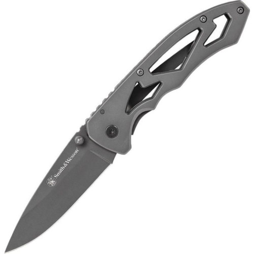 Smith & Wesson sklopivi dzepni noz Drop Point Skeletonized silver blister 