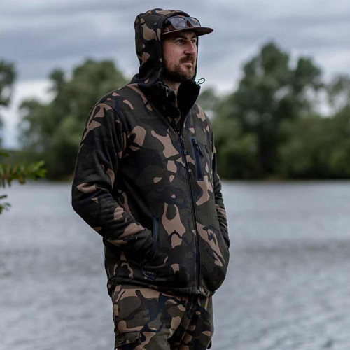Camo full zip prem sherpa 310 hoodie - XXXL (CFX527) 
