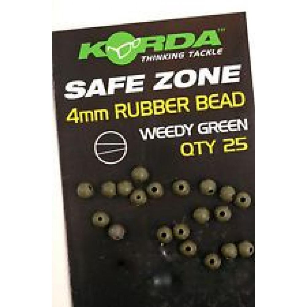 RUBBER BEAD GREEN 4mm (K4RBG) 
