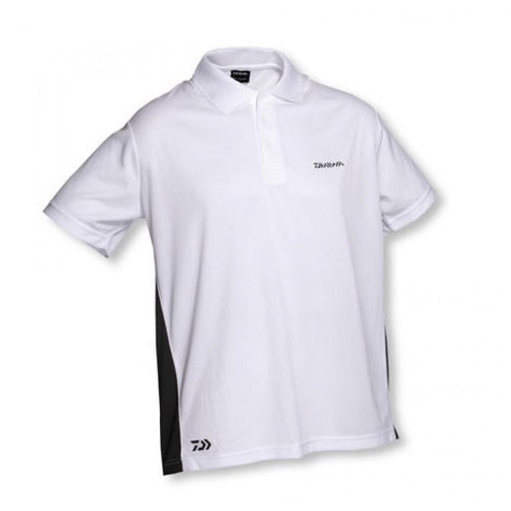 DAIWA D-VEC POLO-SHIRT WHITE/BLACK L (18292-030) 