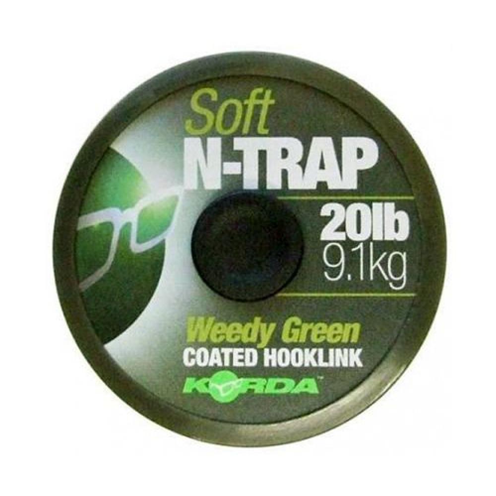 N-TRAP SOFT HOOKLINK 20lb 20m WEEDY GREEN (KNT02) 