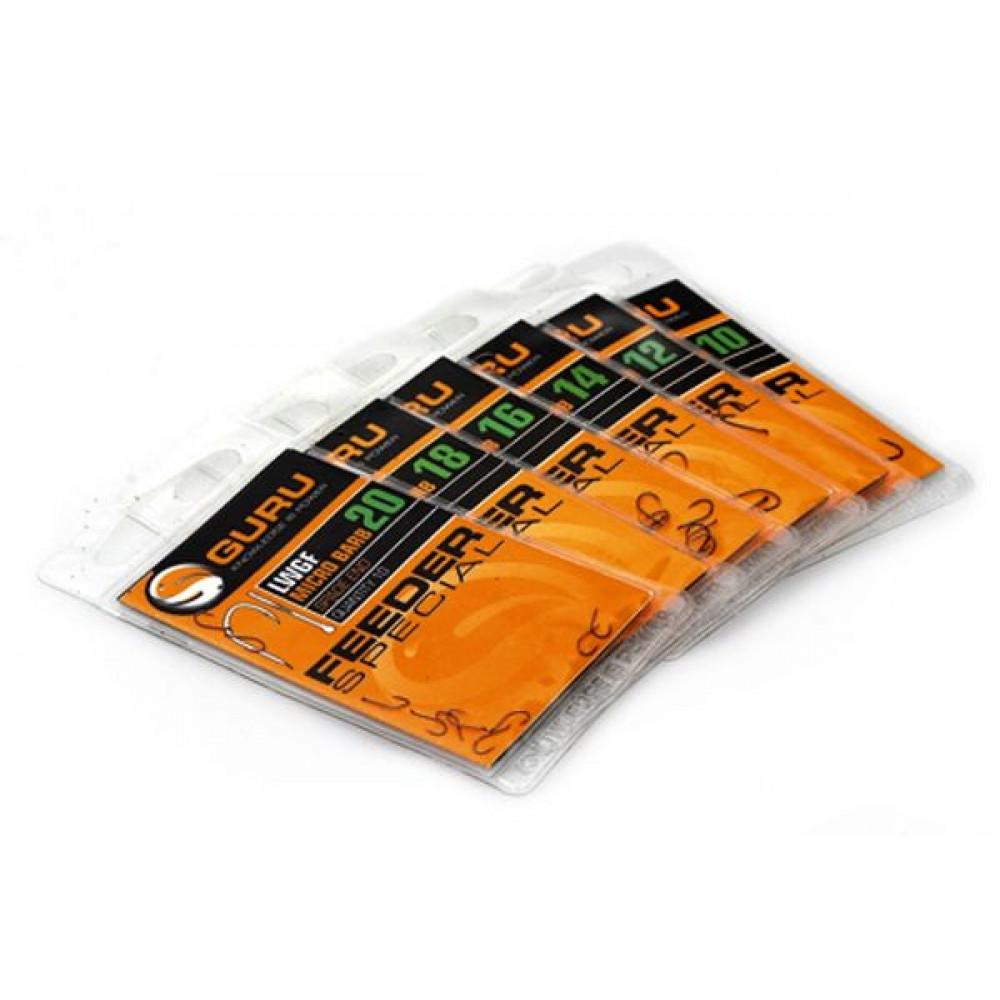 GURU LIGHT WIDE GAPE FEEDER HOOK SIZE 10 (GLWGF10) 