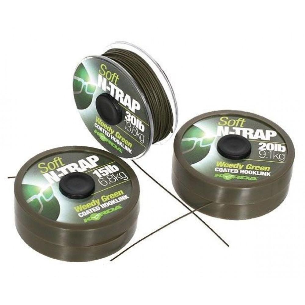 N-TRAP SOFT HOOKLINK 15lb 20m WEEDY GREEN (KNT01) 