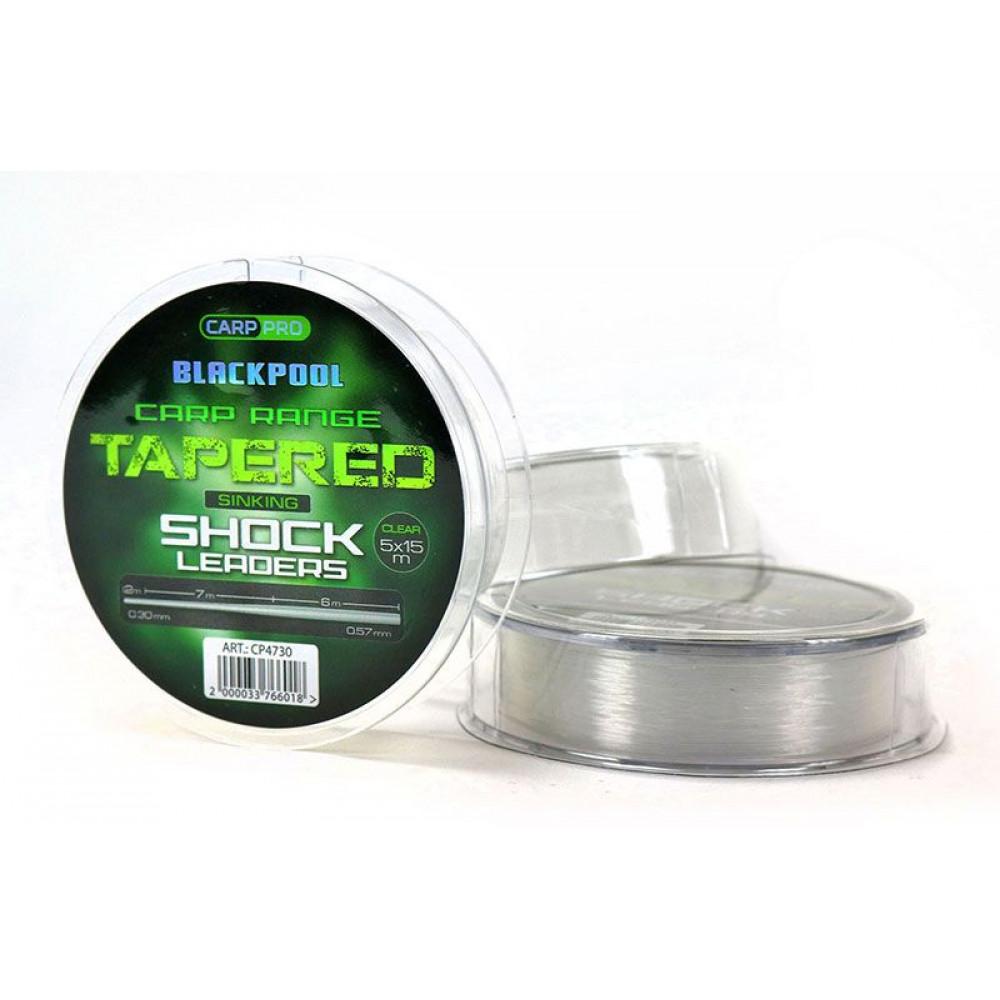 LEADER BLACKPOOL CARP TAPERED MONO 0.225-0.55mm 15m x 5pcs (CP4723) 