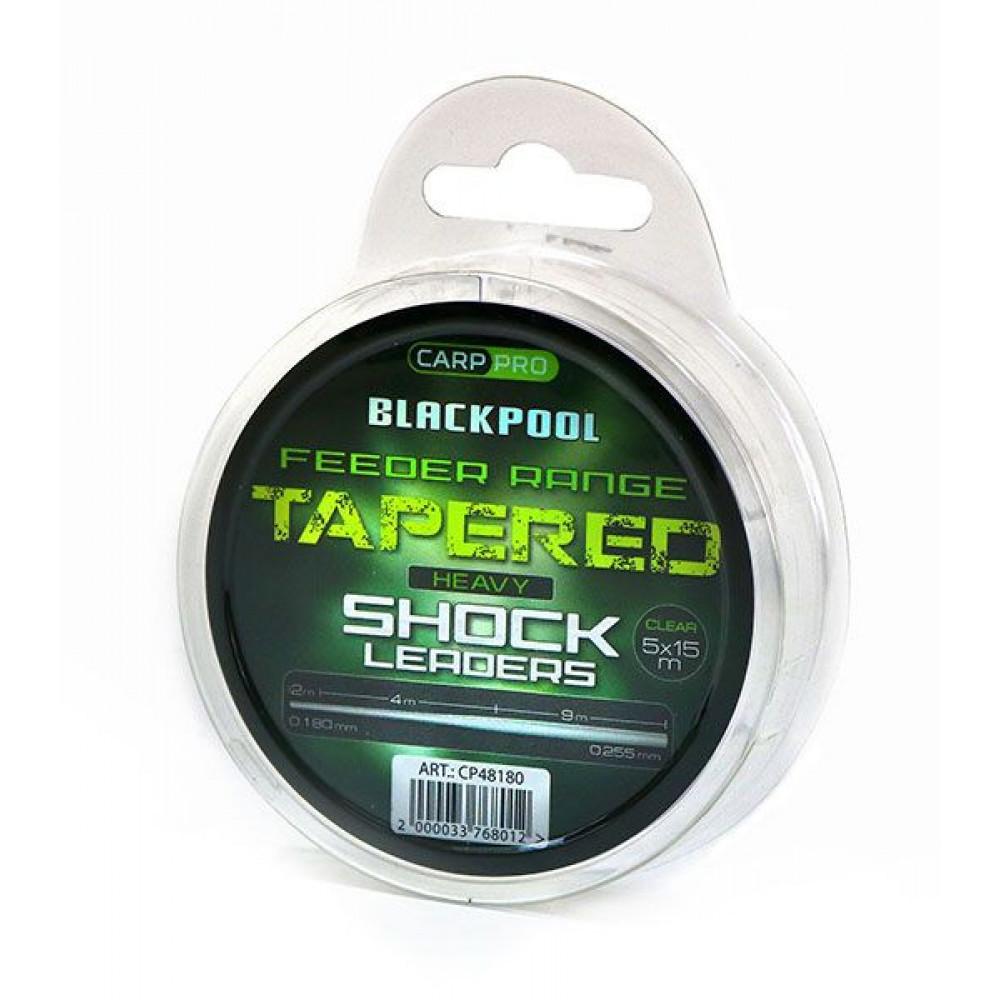 LEADER BLACKPOOL FEEDER TAPERED MONO 0.18-0.255mm 15m x 5pcs (CP48180) 