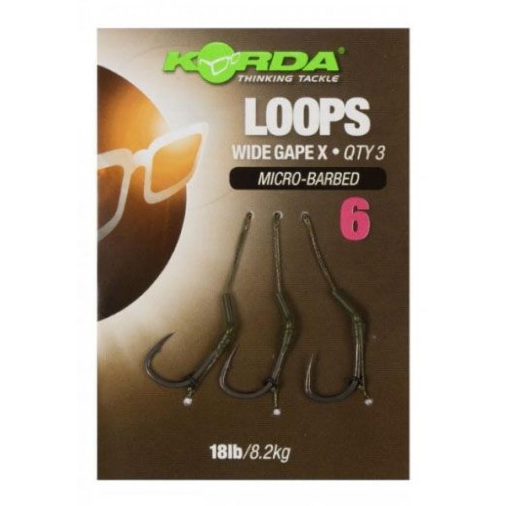 LOOP RIGS DF WIDE GAPE X SIZE 6 (18lb) (KCR121) 