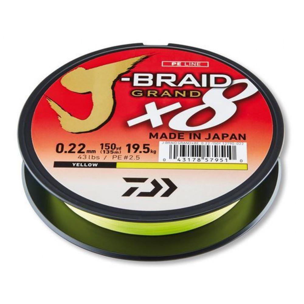 J-BRAID GRAND X8 0.20mm 135m YELLOW (12790-020) 