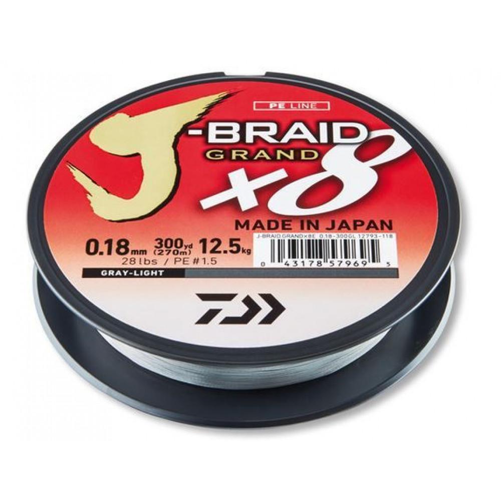 J-BRAID GRAND X8 0.28mm 135m GRAY-LIGHT (12793-028) 