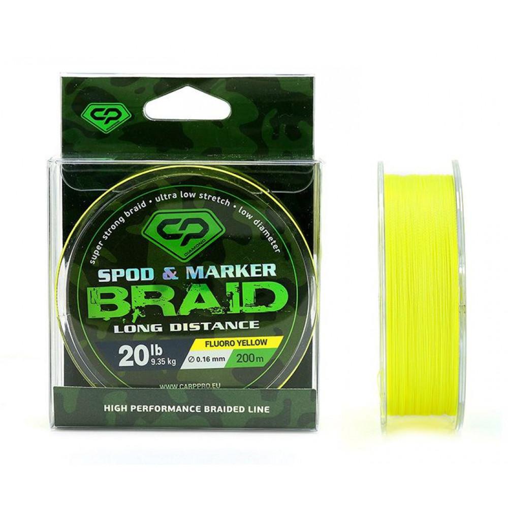 BRAID 4x SPOD-MARKER 20lb 0.16mm 200m FLUORO-YELLOW (CPSM016) 
