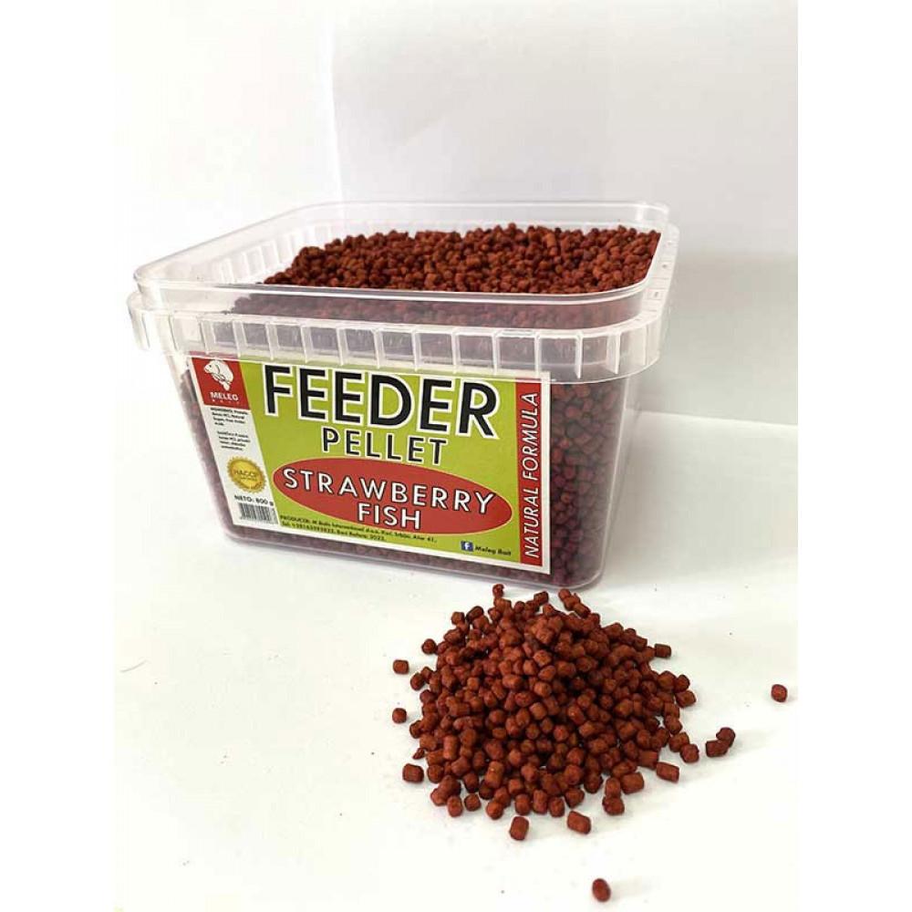 FEEDER PELLET 800g STRAWBERRY FISH 