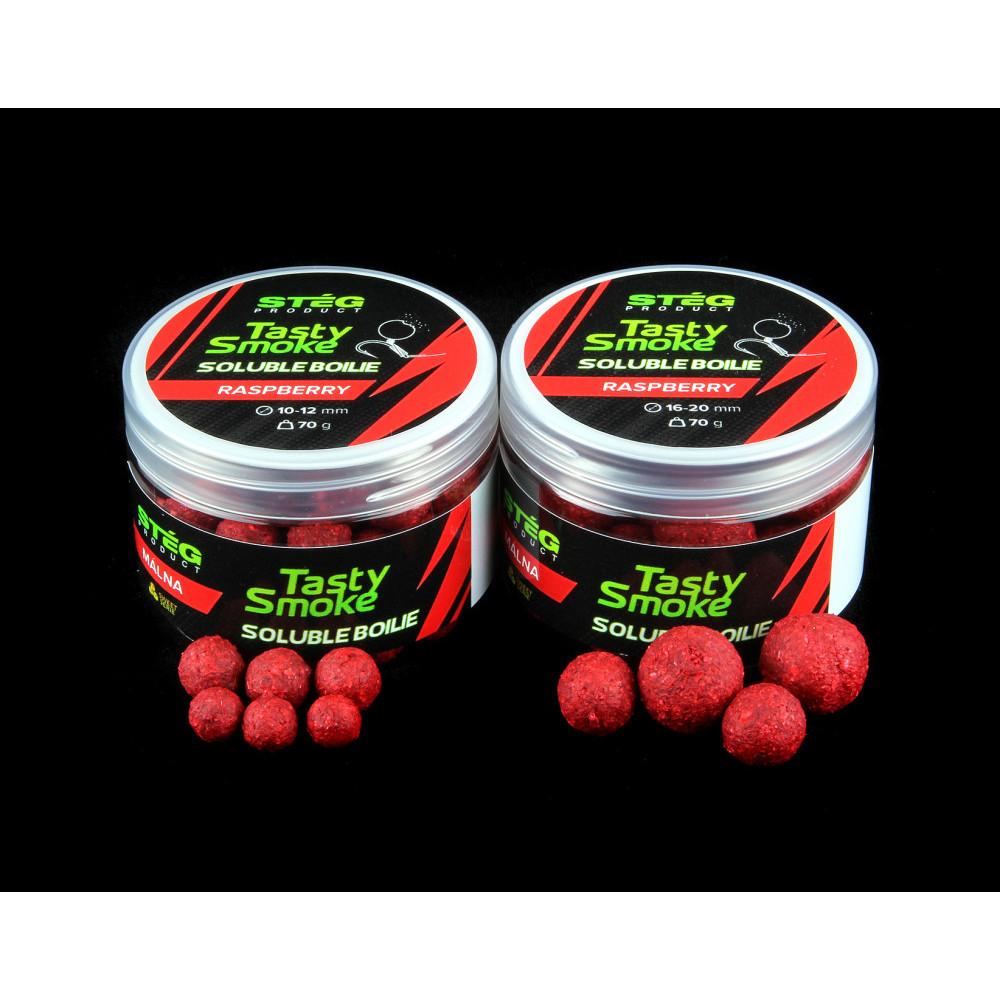 SMOKE SOLUBLE BOILIE - 10-12mm RASPBERRY 70g (SP011188) 