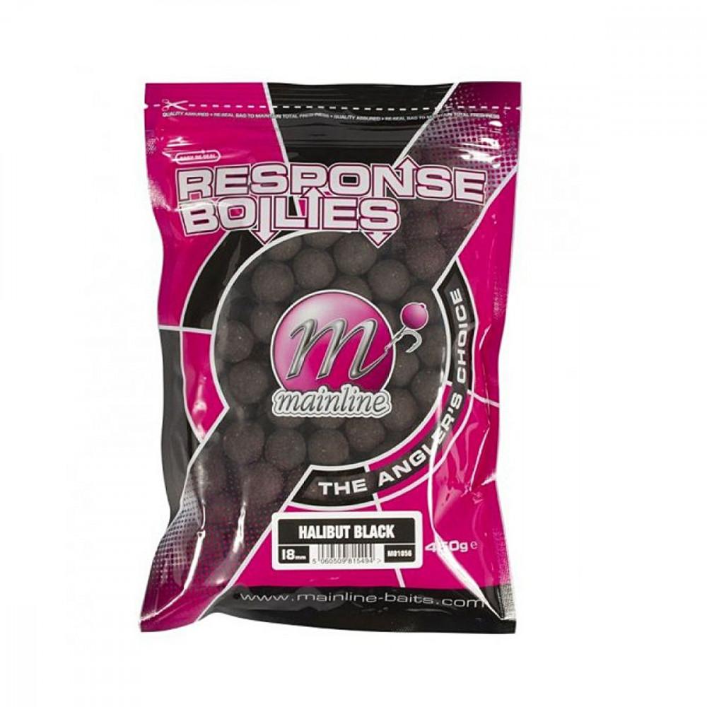 SHELF LIFE READY MADE BOILIES REPONSE HALIBUT BLACK 15mm 450g (M01055) 