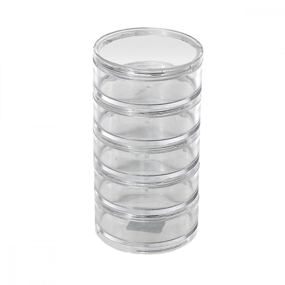 PLASTIC BOX ROUND CASE L Clear 