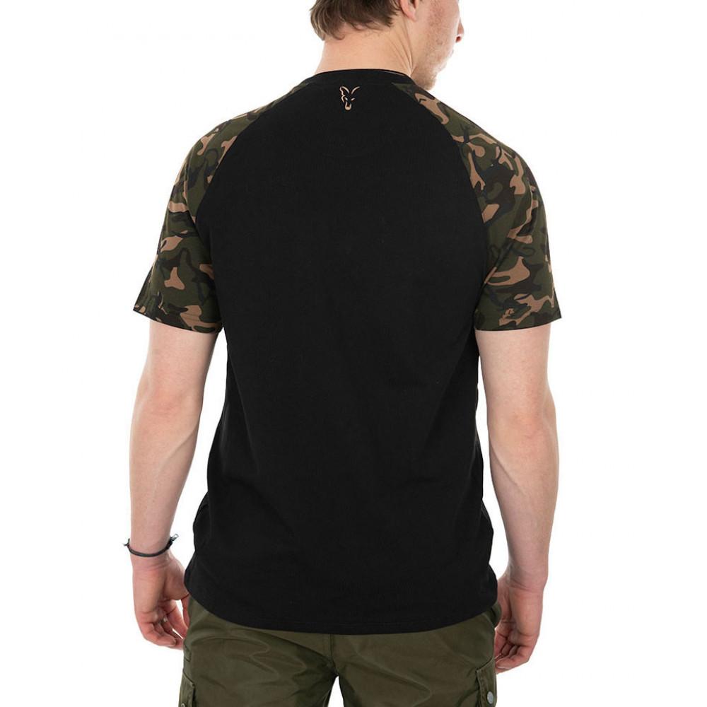 Fox Black / Camo Raglan T - L (CFX105) 