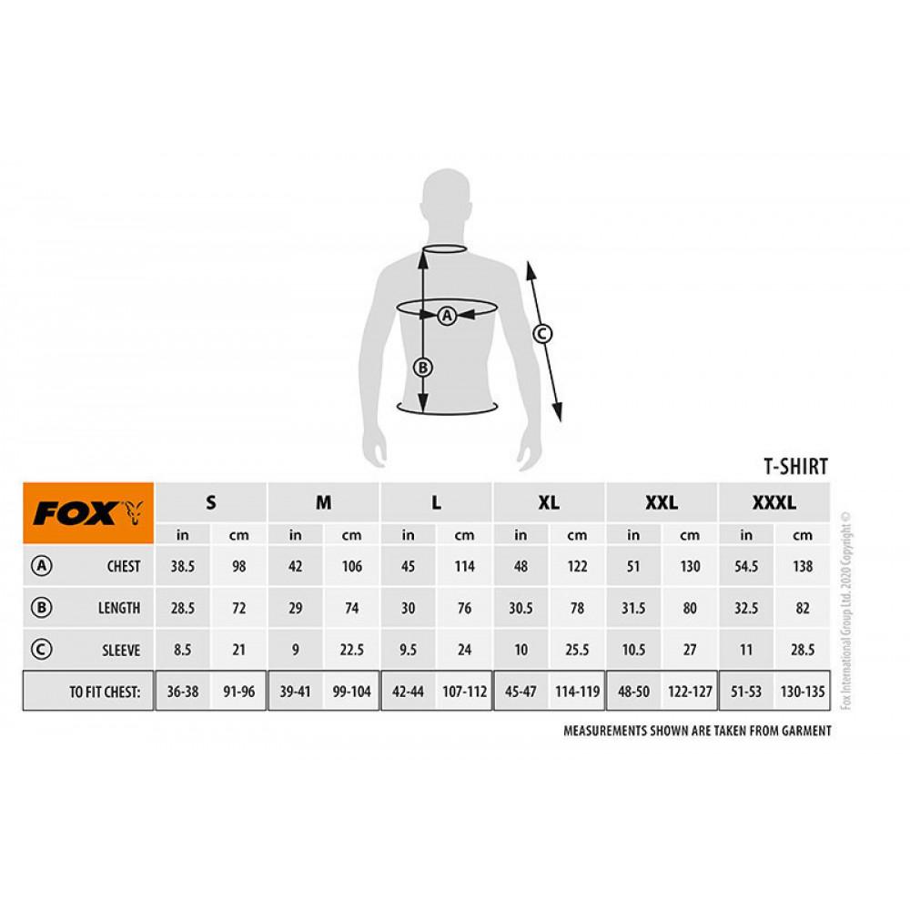 Fox Black / Camo Raglan T - L (CFX105) 