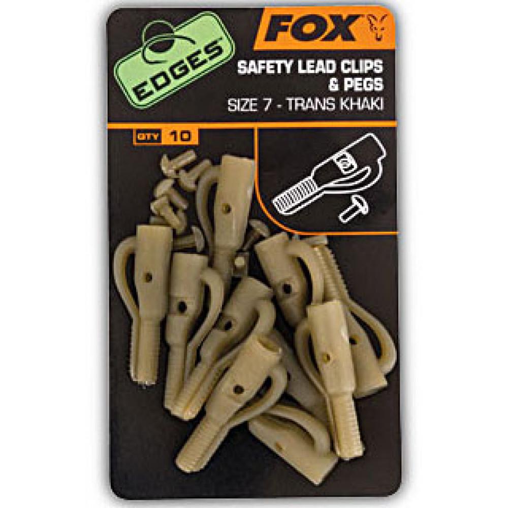 Edges Size 7 lead clip + pegs trans khaki (CAC477) 