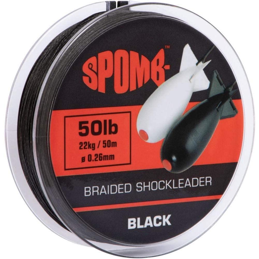 Spomb braided leader 22kg / 50lb 50m BLACK (DBL002) 