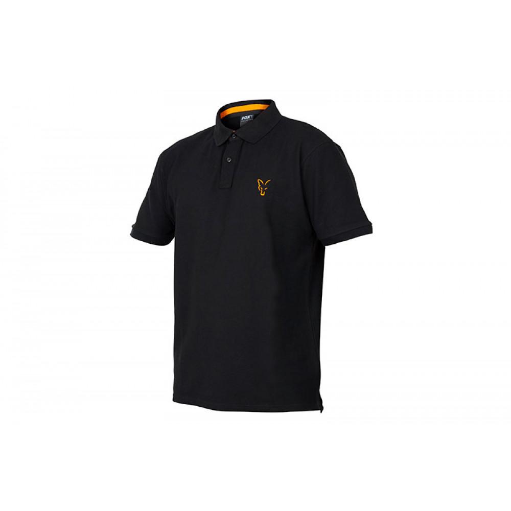 Fox collection Black / Orange polo shirt - M (CCL074) 